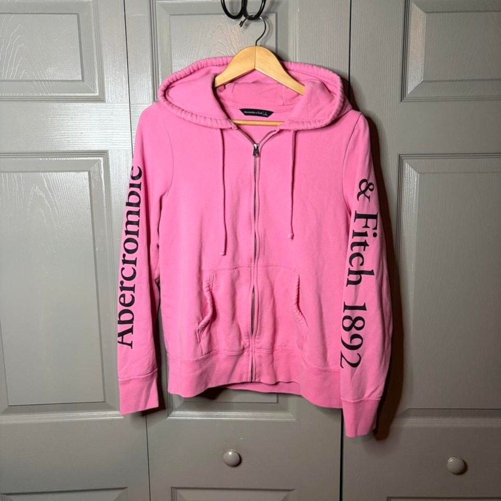 Abercrombie & Fitch hoodie  Size L pink‎ pullover preppy